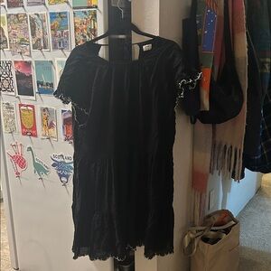 Wilfred Black Dress with White Trim